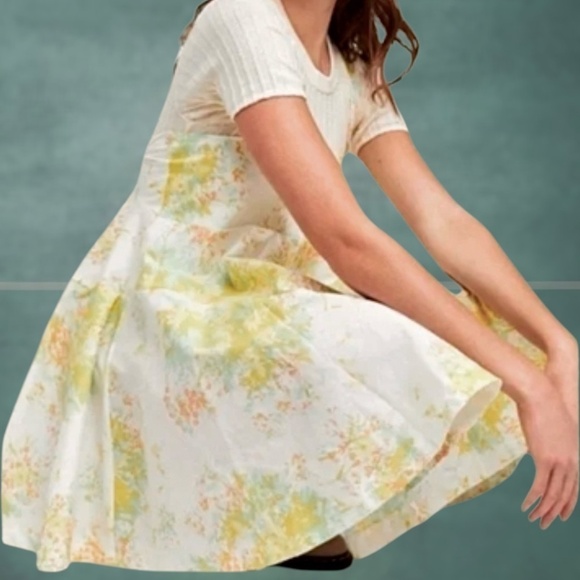 FREE PEOPLE Let The Sunshine In Cotton Strappy Sleeveless Back-Tie MiniDress NWT - Picture 5 of 15